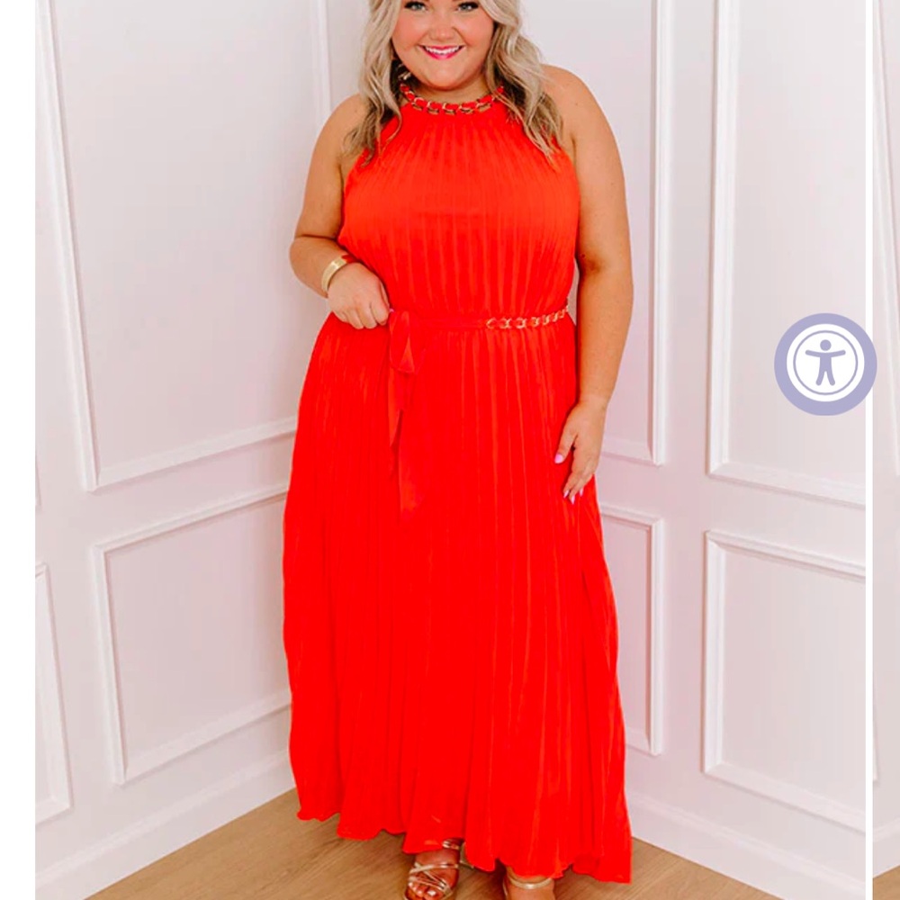 Impressions Pleated Maxi Dress